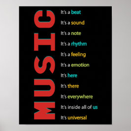 Music Classroom Vocal Orchestra Band Piano Rock Poster