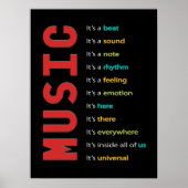 Music Classroom Vocal Orchestra Band Piano Rock Poster (Voorkant)