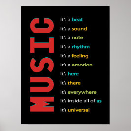 Music Classroom Vocal Orchestra Band Piano Rock Poster