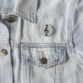 Music Clef Badge Ronde Button 3,2 Cm (In situ)