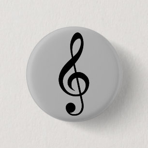 Music Clef Badge Ronde Button 3,2 Cm