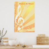 Music Clef Bat Mitzvah Sign-In Poster (Keuken)