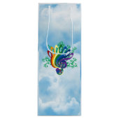 Music Clef Bouquet in Clouds Wijn Cadeautas (Voorkant)