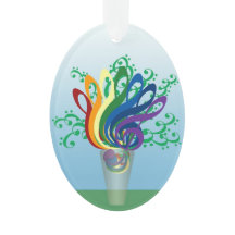 Music Clef Bouquet in Translucent Vase