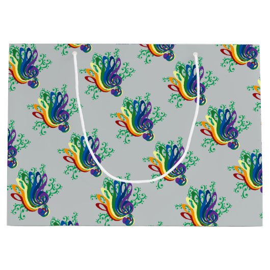 Music Clef Bouquet Large Cadeautasje (Voorkant)