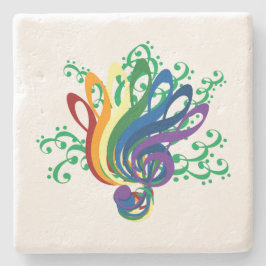 Music Clef Bouquet Stenen Onderzetter