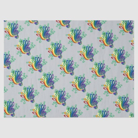 Music Clef Bouquet Tissuepapier (Voorkant)