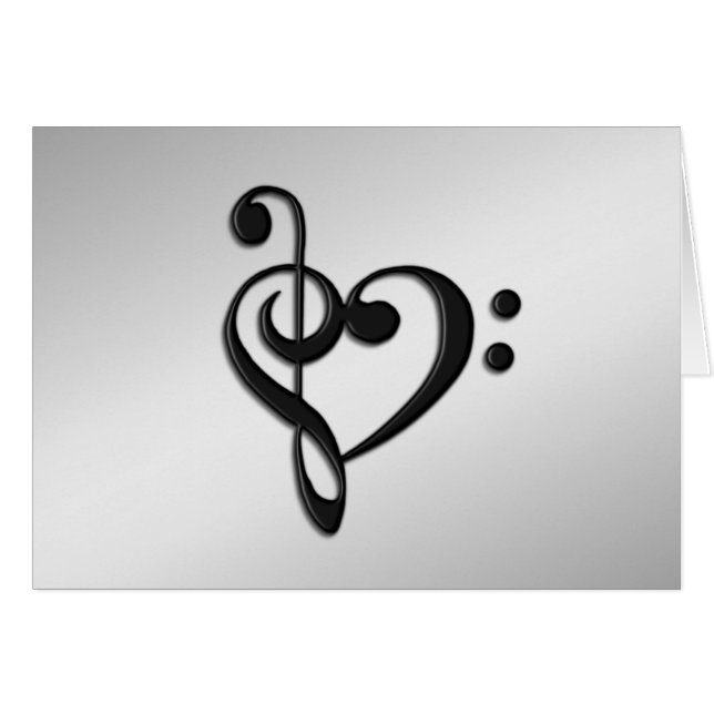 Music Clef Heart (Voorkant Horizontaal)