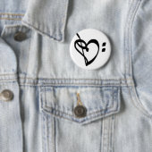 Music Clef Heart Button (In situ)