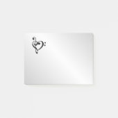 Music Clef Heart Post-it® Notes (Voorkant)