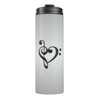 Music Clef Heart Thermosbeker
