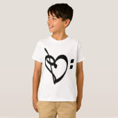 Music Clef Heart Youth Shirt (Voorkant volledig)