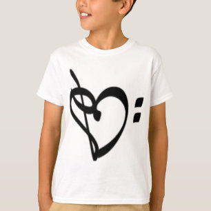 Music Clef Heart Youth Shirt