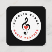 Music Clef Music Teacher Visitekaartje (Voorkant)