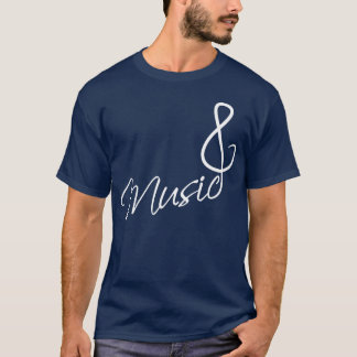 Music Clef Note Franse vioolbouwmuziek T-shirt