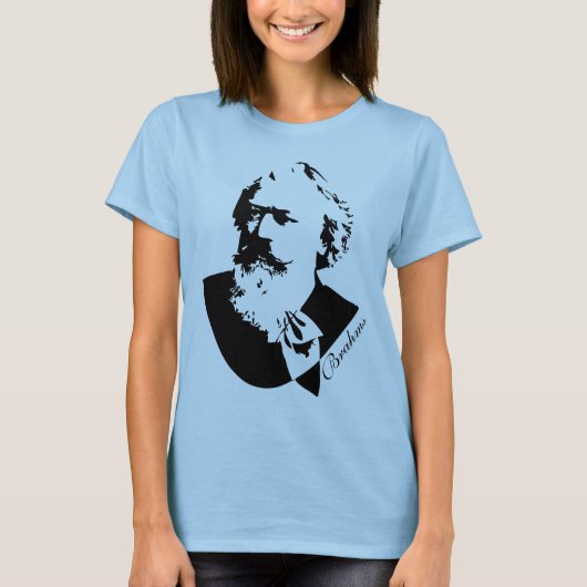Music Composer Johannes Brahms Dames T-shirt (Voorkant)
