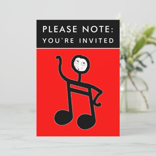 Music Concert Piano - Uitnodiging tot overweging (Staand voorkant)