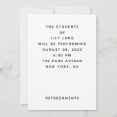 Music Concert Piano - Uitnodiging tot overweging (Achterkant)