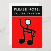 Music Concert Piano - Uitnodiging tot overweging (Voorkant / Achterkant)