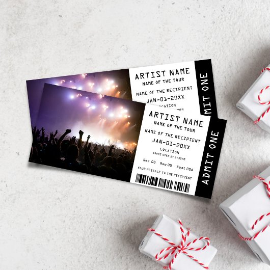 Music Concert Ticket Gift Kaart