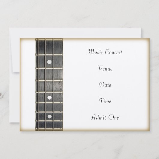 Music Concert Toestemmingbewijs Kaart (Voorkant)
