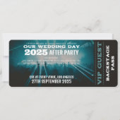 Music Concert VIP-kaartje en RSVP-bruiloft Kaart (Voorkant)