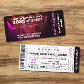 Music Concert VIP-kaartje en RSVP-bruiloft Kaart