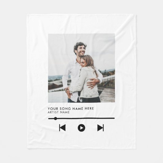 Music Couple Love Song Fleece Deken (Voorkant)