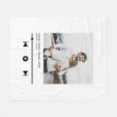 Music Couple Love Song Fleece Deken (Voorkant (Horizontaal))