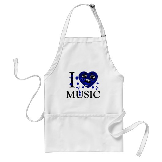 Music Crazy_ Standaard Schort (Voorkant)