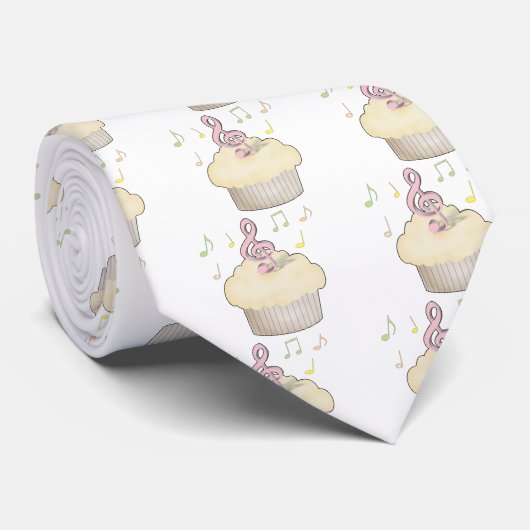 Music Cupcake Stropdas (Opgerold)