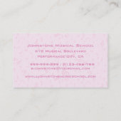 Music Dance en Drama Pink Adverteren Visitekaartje (Achterkant)