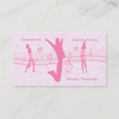 Music Dance en Drama Pink Adverteren Visitekaartje (Voorkant)