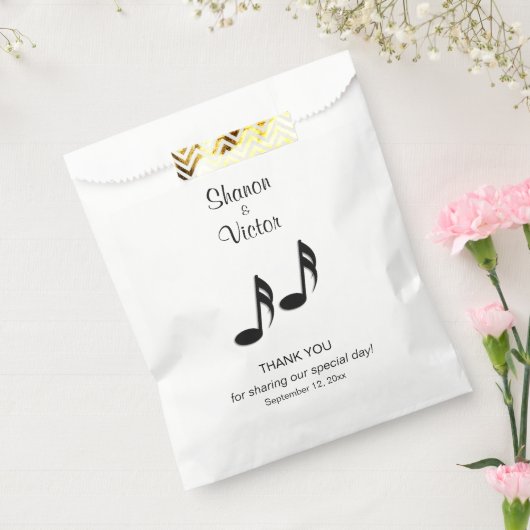 Music Design Wedding Hartelijk dank Bedankzakje (Gezegeld)