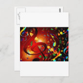 Music Destiny Song & Dance Notes Instruments Briefkaart (Voorkant / Achterkant)