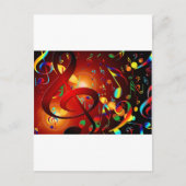 Music Destiny Song & Dance Notes Instruments Briefkaart (Voorkant)