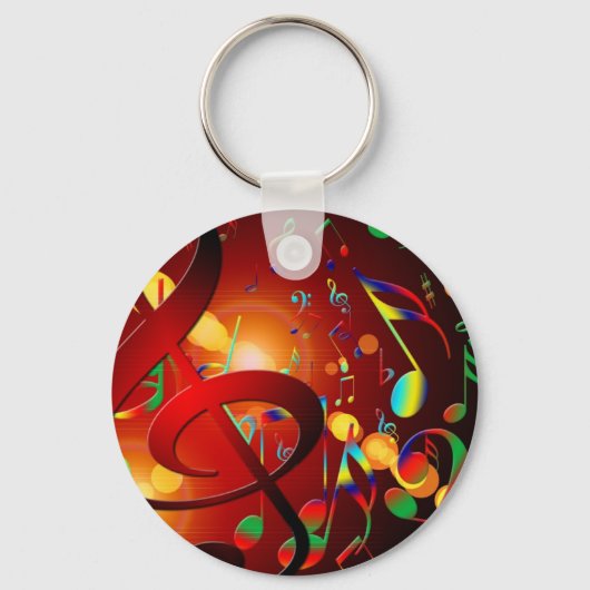 Music Destiny Song & Dance Notes Instruments Sleutelhanger (Voorkant)