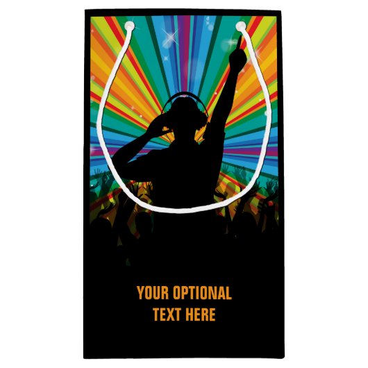 Music DJ aangepaste tekstcadezak Klein Cadeauzakje (Achterkant)