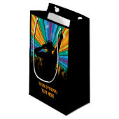 Music DJ aangepaste tekstcadezak Klein Cadeauzakje (Voorkant Gekanteld)