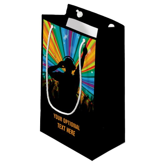 Music DJ aangepaste tekstcadezak Klein Cadeauzakje (Voorkant Gekanteld)