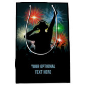 Music DJ aangepaste tekstcadezak Medium Cadeauzakje (Voorkant)