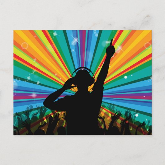 Music DJ briefkaart (Voorkant)