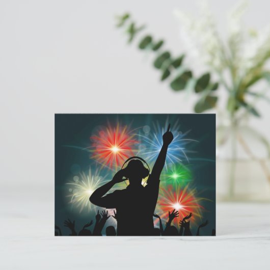 Music DJ briefkaart (Staand voorkant)