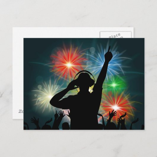 Music DJ briefkaart (Voorkant / Achterkant)