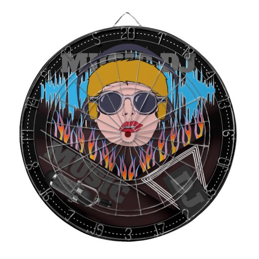 Music DJ Dartboard Dartbord (Voorkant)