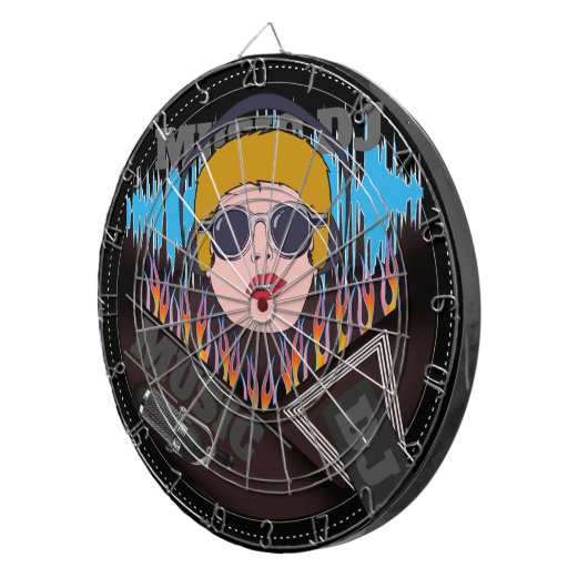 Music DJ Dartboard Dartbord (Voorkant Rechts)