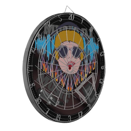 Music DJ Dartboard Dartbord (Voorkant Links)