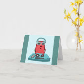 Music DJ Mixer School Band Cool Musician Art Kaart (Gele Bloem)