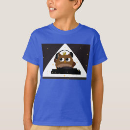 Music DJ Owl Design - Kinder 3/4 sleeve T-Shirt