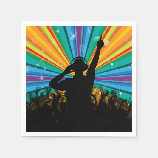 Music DJ paper napkins Servetten (Voorkant)